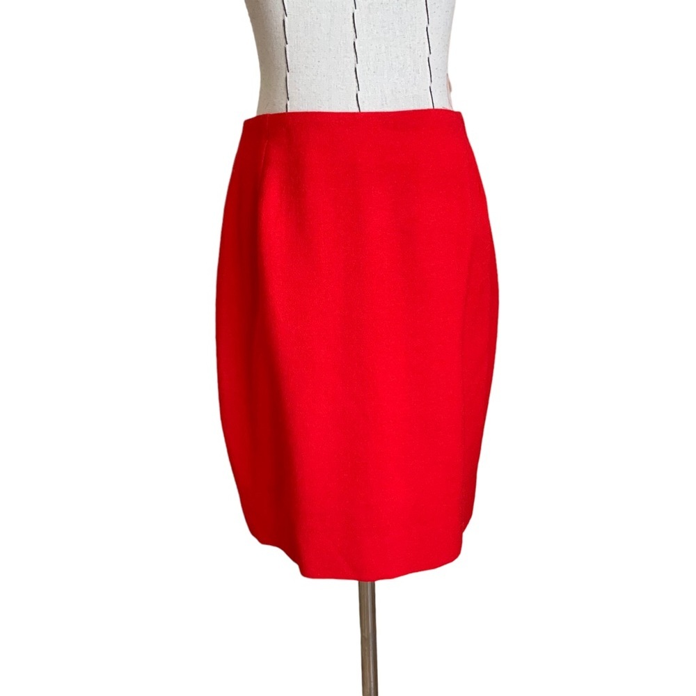 Vintage 90s Versus Gianni Versace Red Wool Mini Skirt sz 42 US 6 Small